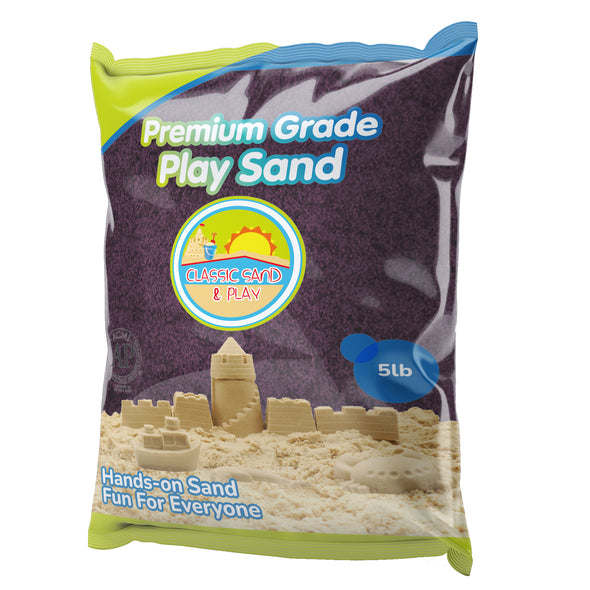 Classic Sand and Play Colored Play Sand, 5 lb. Bag, Natural and Non-Toxic, Fun Wet and Dry Indoor and Outdoor, Sandbox, Therapy, and Table Use, Building, Stimulate Sensory Needs…