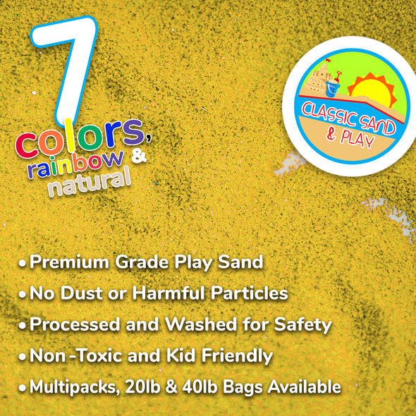 Classic Sand & Play Rainbow Colored Play Sand, 20 lb. Bag, Natural and  Non-Toxic