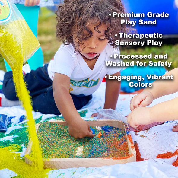 Classic Sand and Play Colored Play Sand Multipack, 6 Pack of 2.5 lb. Bags, Fun for Building, Sandbox, Therapy Tables, Arts and Crafts Use