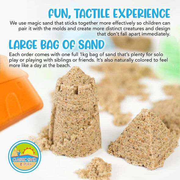 Classic Sand & Play 1kg Sculpting Play Sand Set