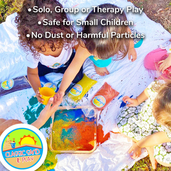 Color Fun Sand Classic Sand and Play Colored Play Sand, 20 lb. Bag, Natural and Non-T ...