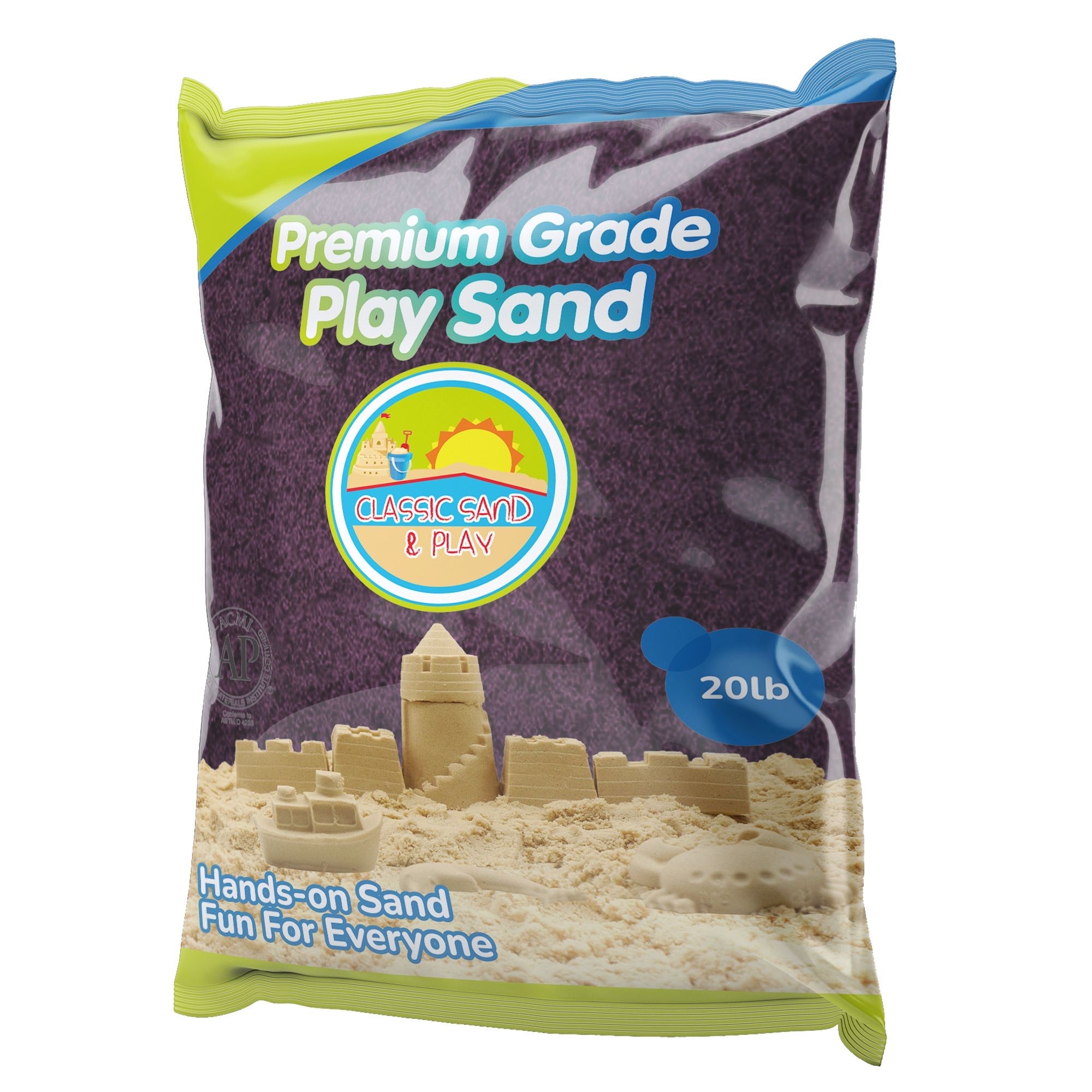 Color Fun Sand Classic Sand and Play Colored Play Sand, 20 lb. Bag, Natural and Non-T ...