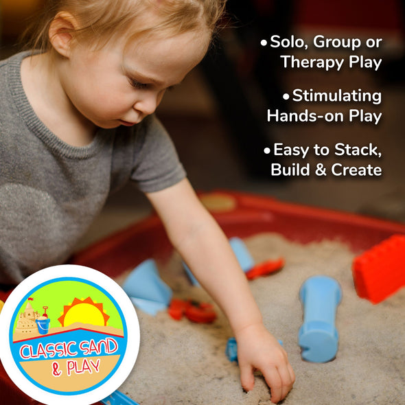 Classic Sand and Play Sand for Sandbox, Table, Therapy, and Outdoor Use, 20 lb. Bag, Natural, Non-Toxic